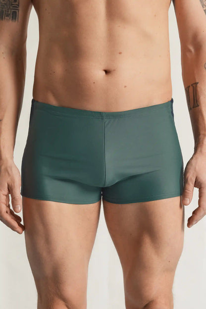 Solid Color Close-Fitting Swim Shorts