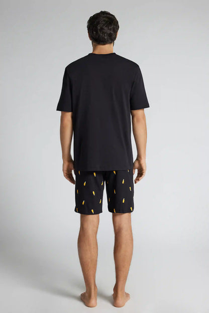 Beer Print Short Cotton Pajamas