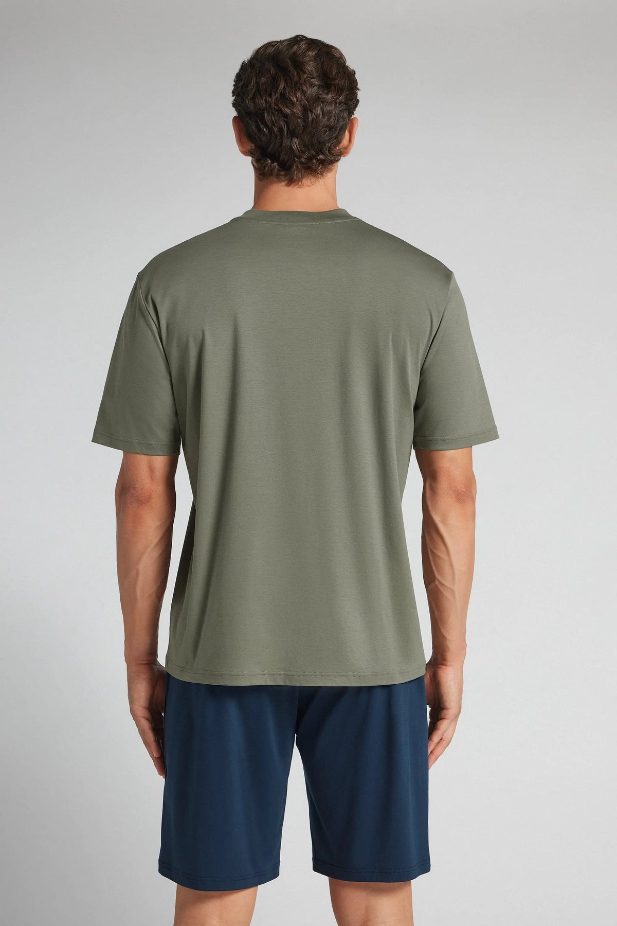 Short Pajamas in Mercerized Cotton filo Premium
