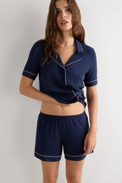 Modal Shorts with Contrast Trim