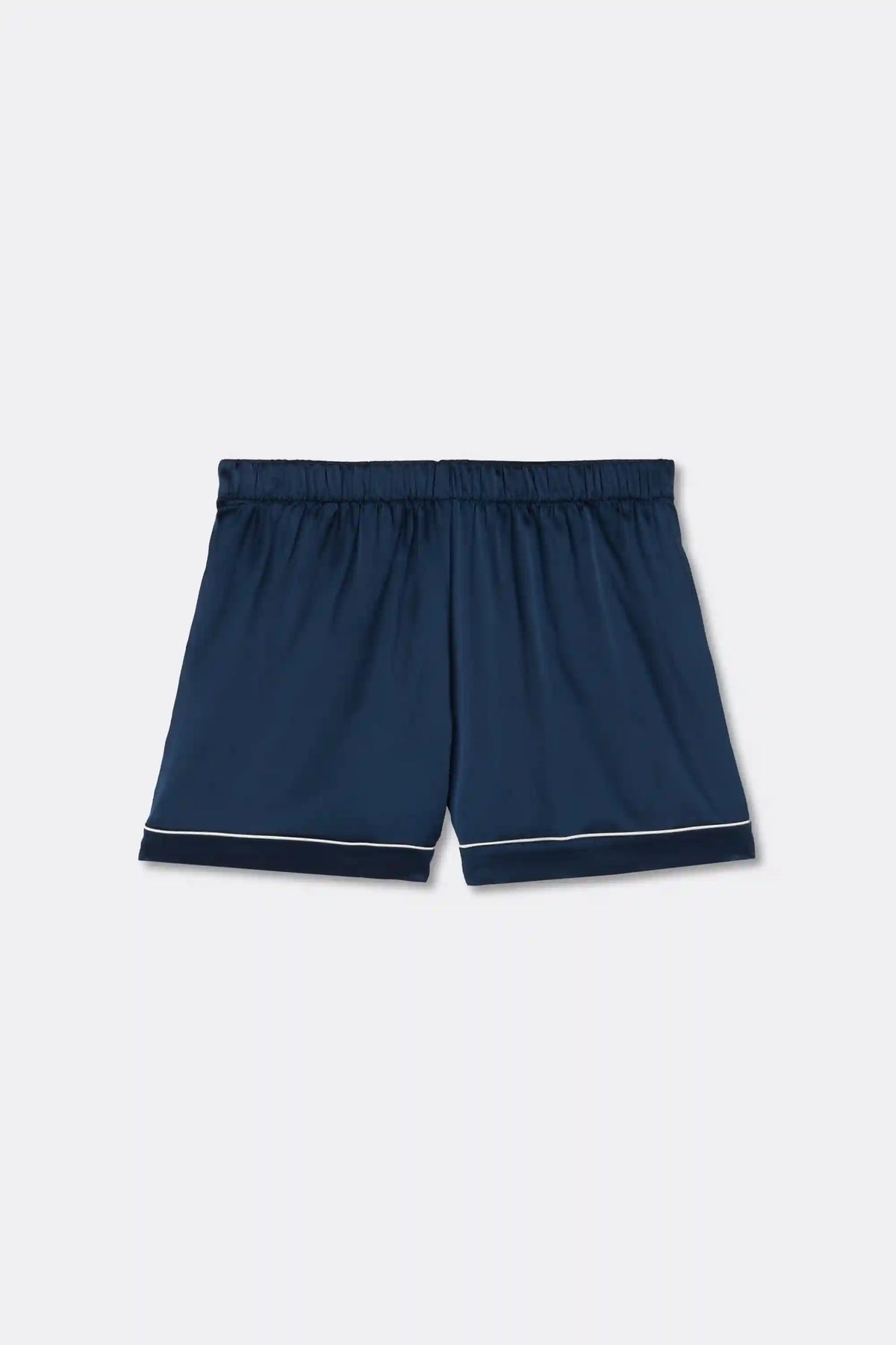 Piped Silk Shorts