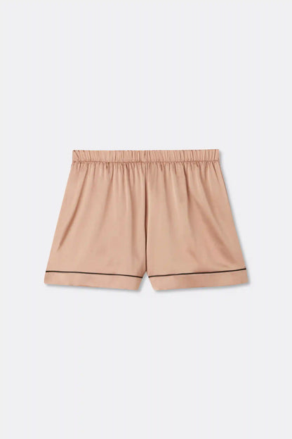 Piped Silk Shorts
