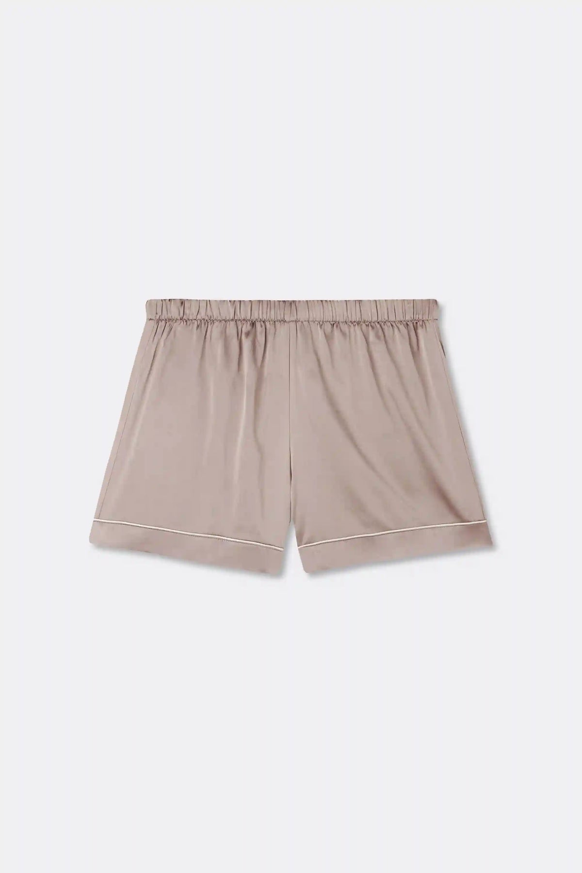 Piped Silk Shorts