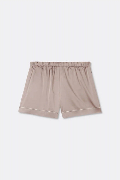 Piped Silk Shorts