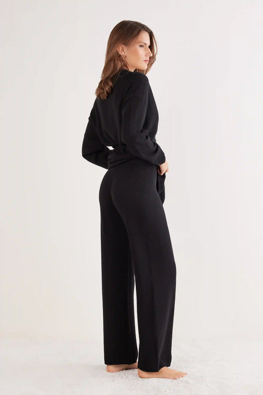 Full Length Palazzo Pants in 100% Cashmere