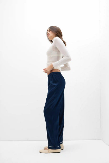 Full Length Silk Pants