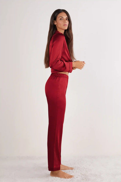 Full Length Silk Pants