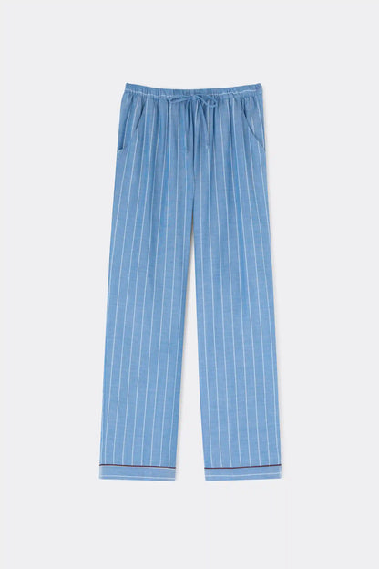 Preppy Stripes Woven Cotton Pants