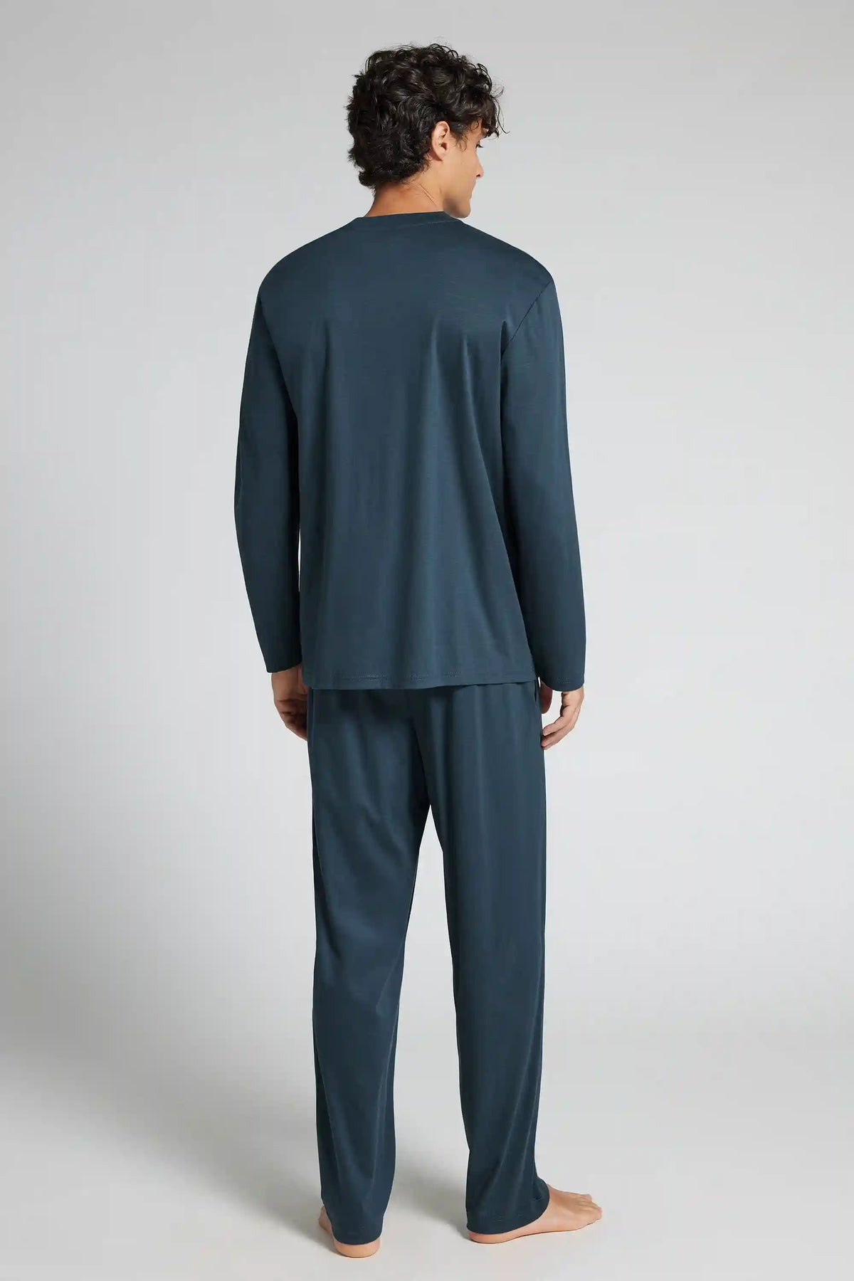 Full Length Pajamas in Mercerized Cotton filo Premium