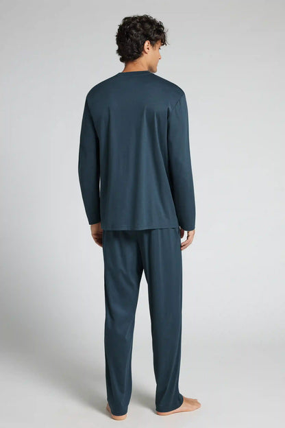 Full Length Pajamas in Mercerized Cotton filo Premium