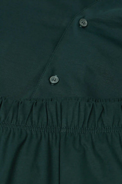Open Front Full Length Pajamas in Cotton