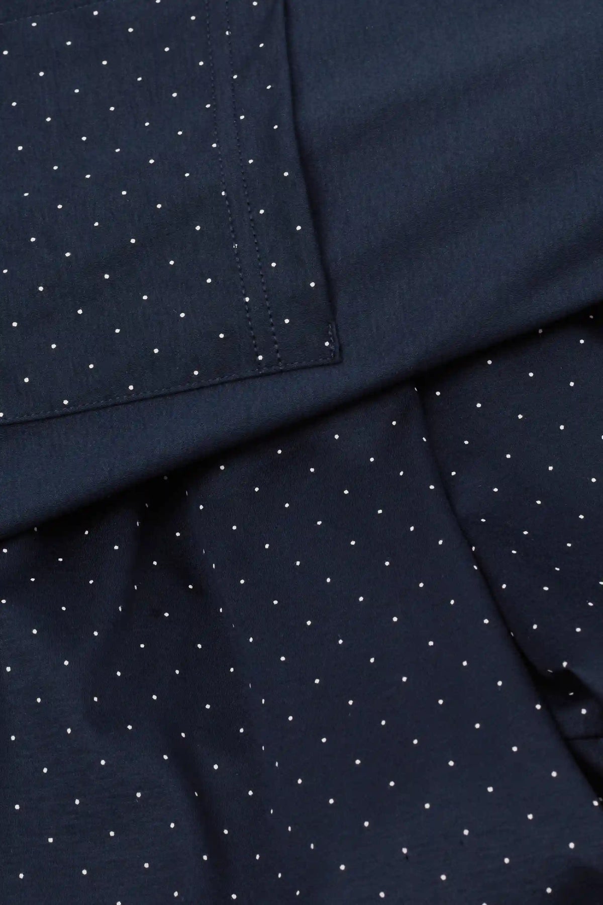 Long Mercerized Cotton Pajamas with Polka Dot Print filo Premium