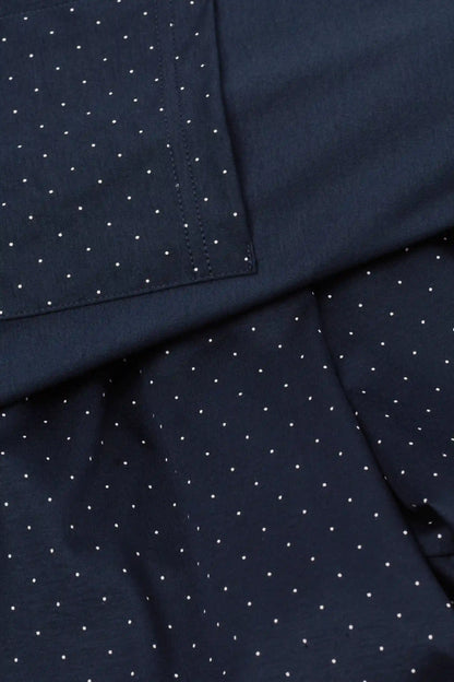 Long Mercerized Cotton Pajamas with Polka Dot Print filo Premium