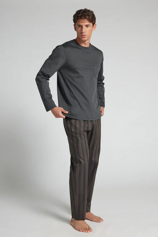 Full Length Pajamas in Mercerized Cotton filo Premium and Cloth