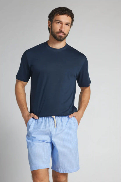 Pinstripe Print Cloth Shorts