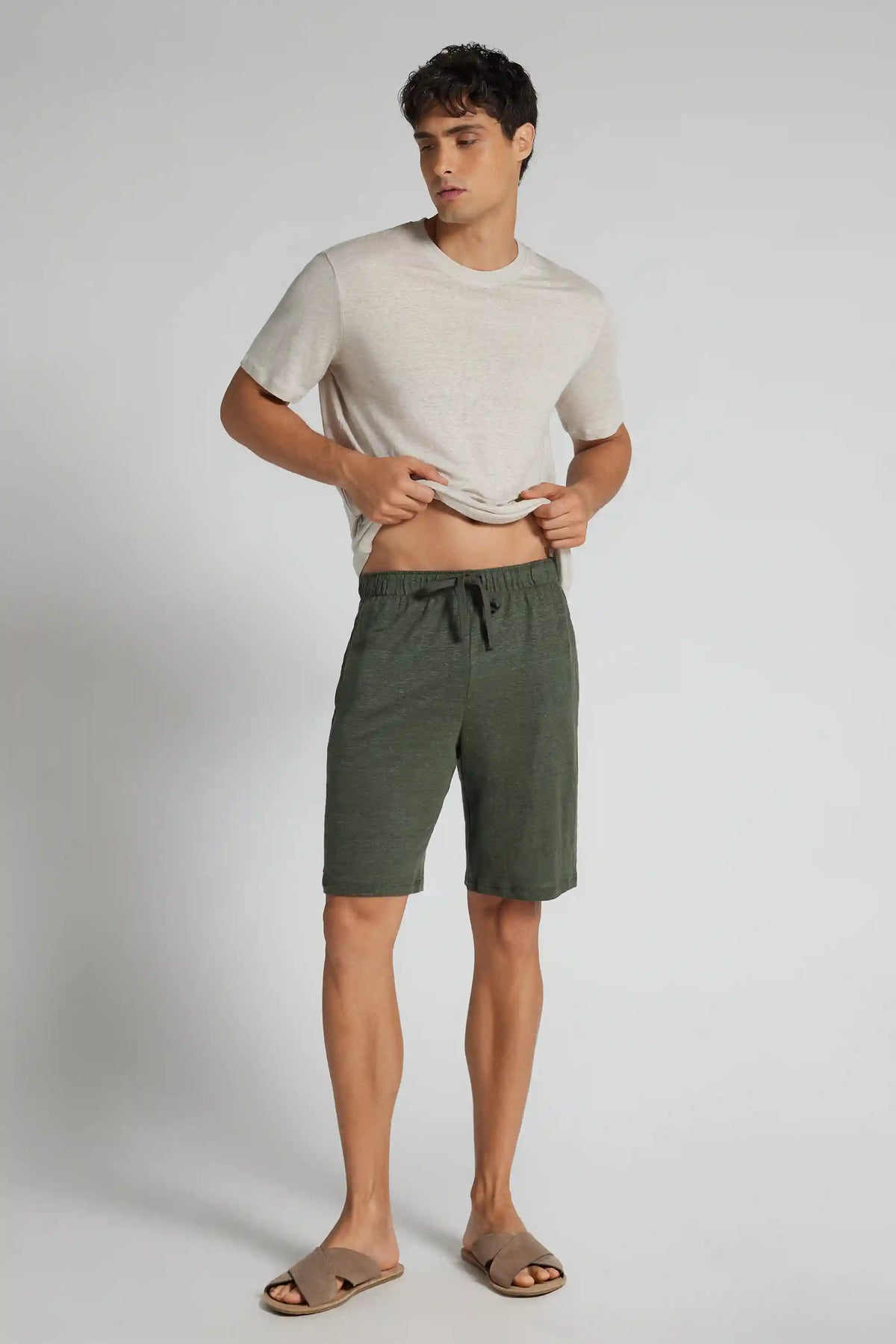 Men&rsquo;s 100% Linen Shorts