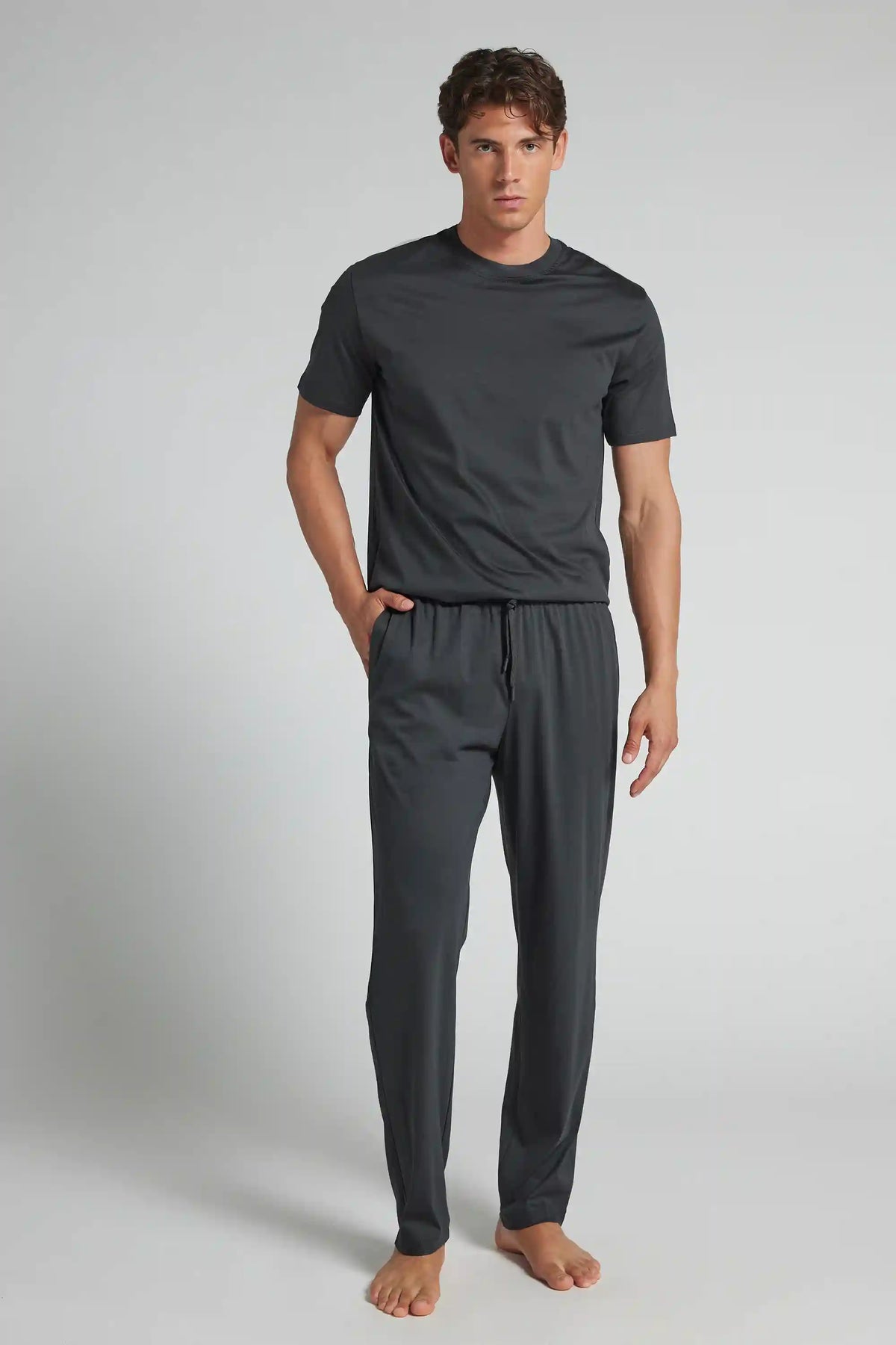 Full Length Pants in Mercerized Cotton filo Premium