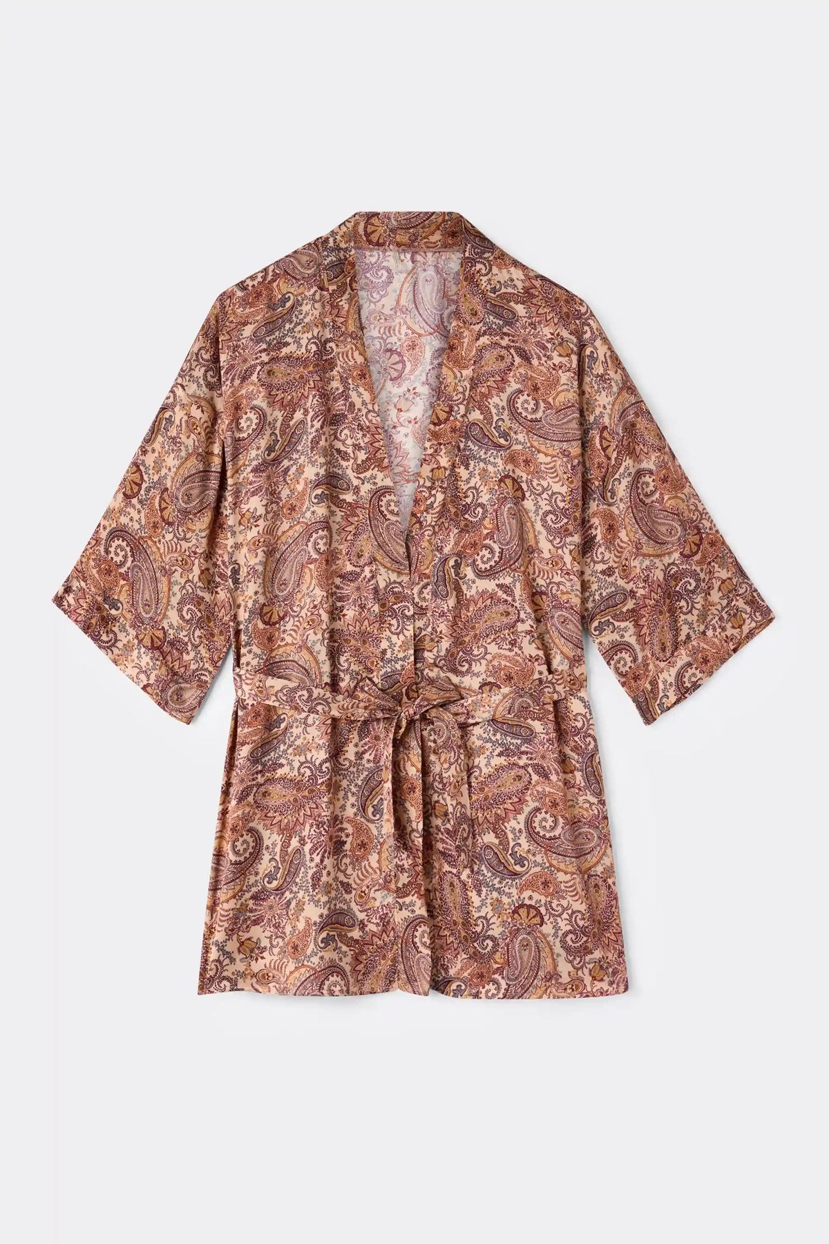 Elevate Your Day Printed Viscose Satin Kimono