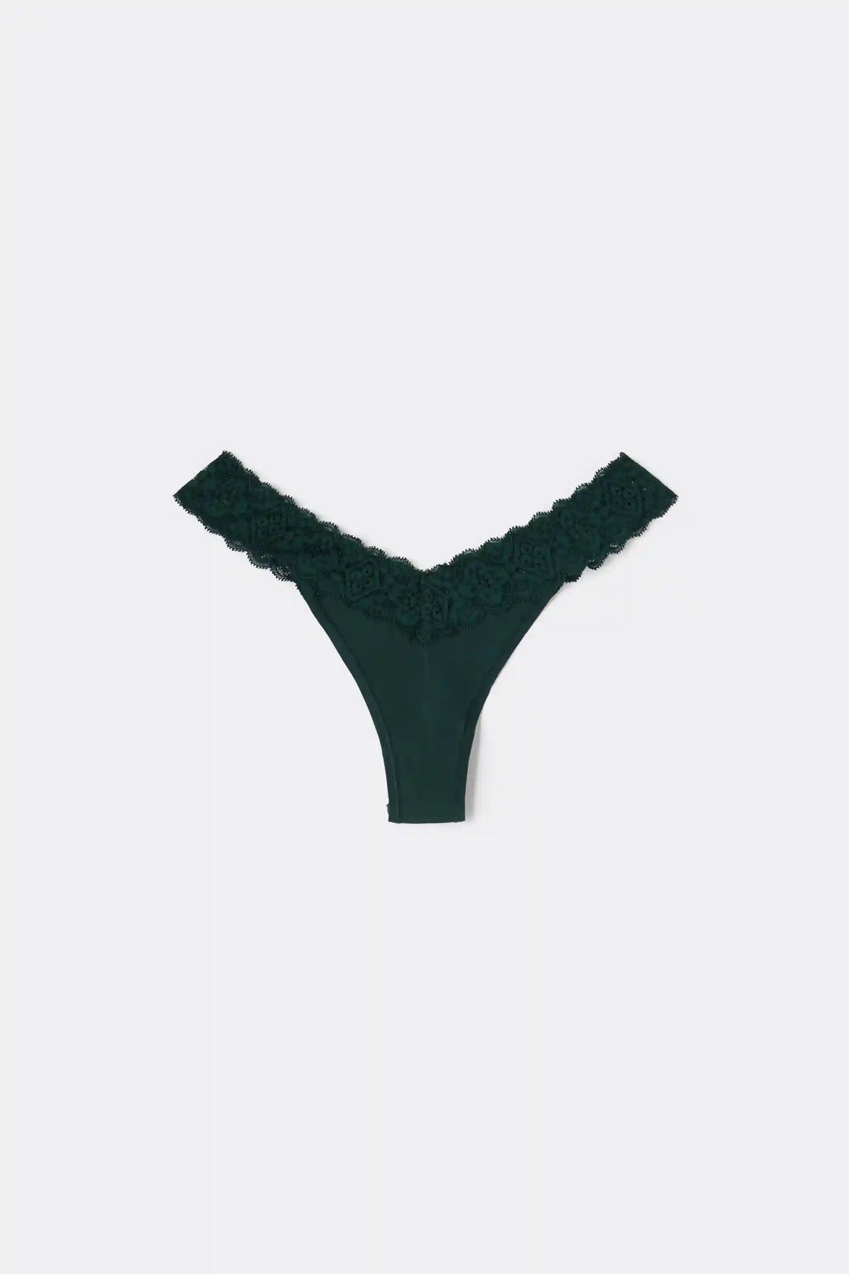 Lace and Microfiber &lsquo;80s Style Brazilian