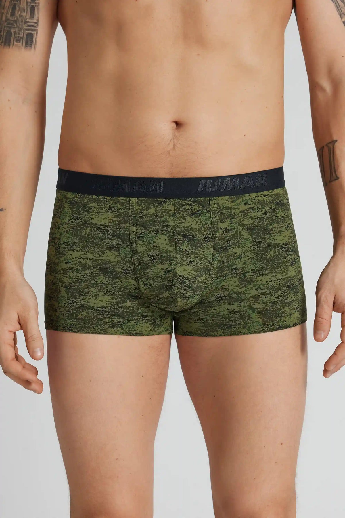 Pixel Camouflage Pattern Microfiber Boxers
