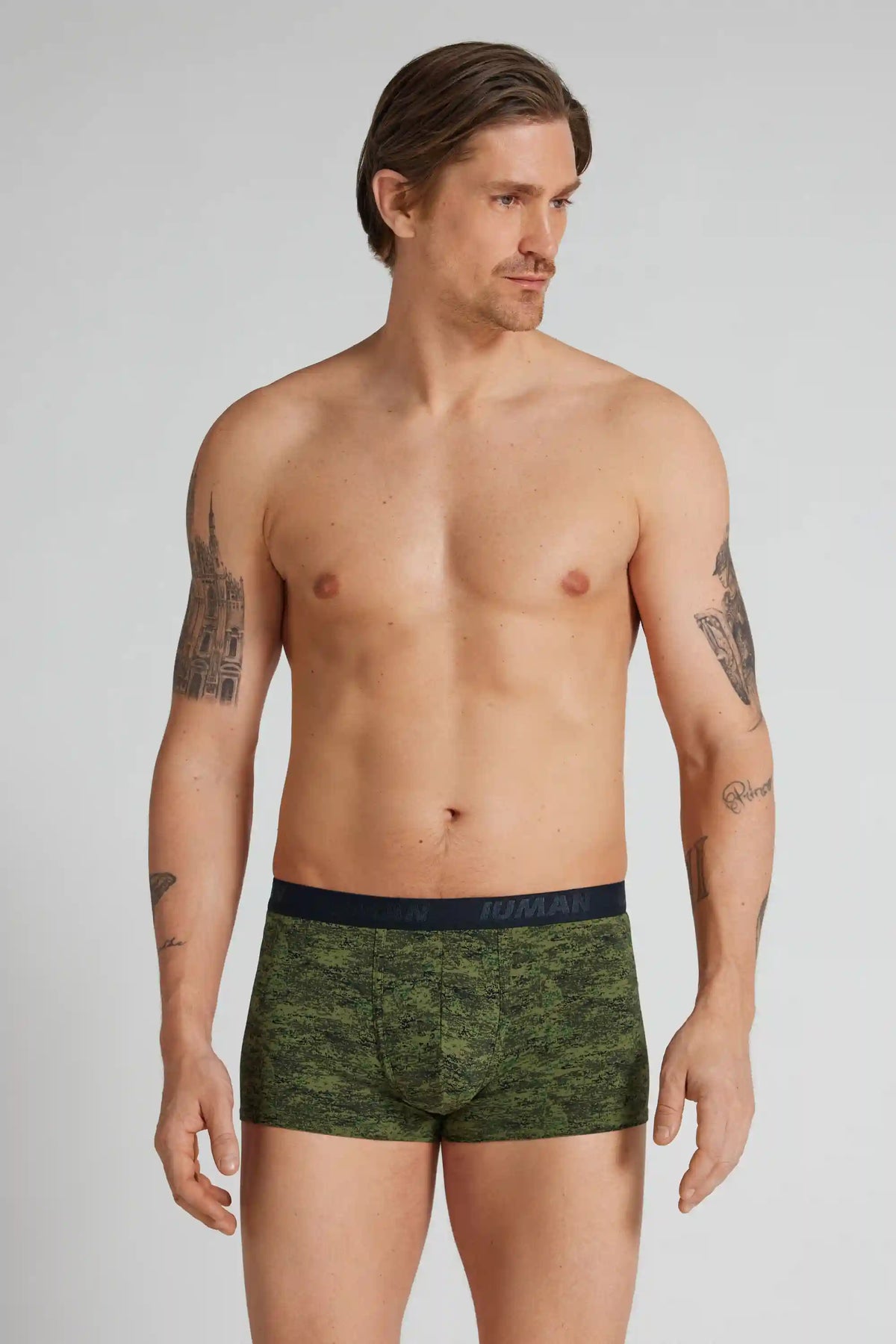 Pixel Camouflage Pattern Microfiber Boxers