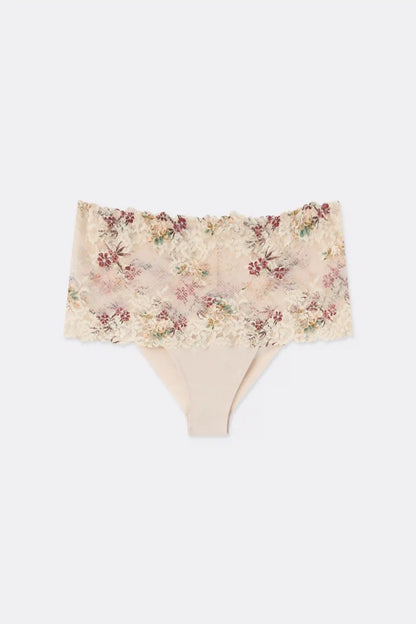 Pretty Flowers Print Hipster Brazilian