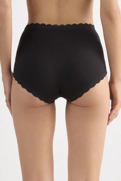 High Rise Cotton and Lace Hipsters