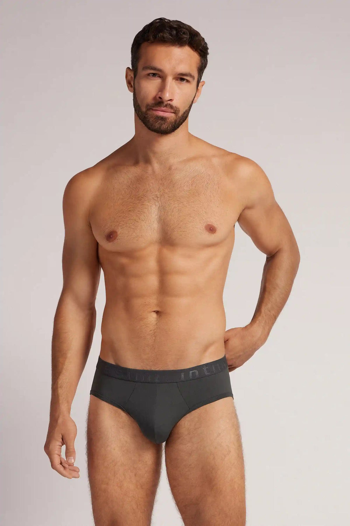 Microfiber Briefs with Logo Detail
