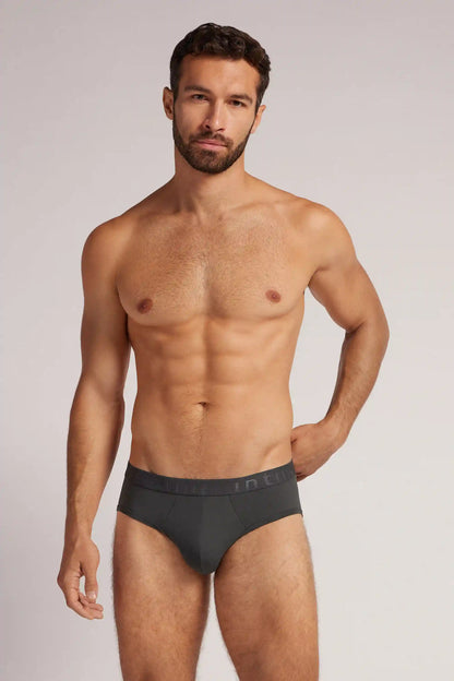 Microfiber Briefs with Logo Detail
