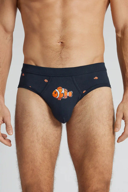 Clown Fish Print Superior Cotton Briefs