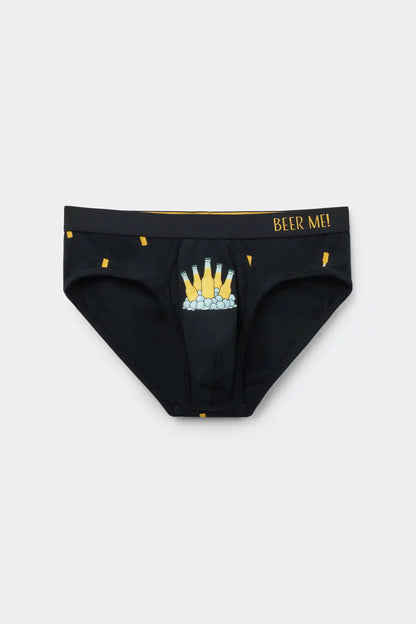 Beer Bottle Print Superior Cotton Briefs